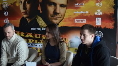 Vilniuje pristatytas naujasis lietuviškas filmas „Traukinio apiplėšimas, kurį įvykdė Saulius ir Paulius“ (3)