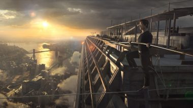 Ekstremali lyno akrobato istorija filme „Pasivaikščiojimas“ – su 3D vaizdais 417 metrų aukštyje (1)