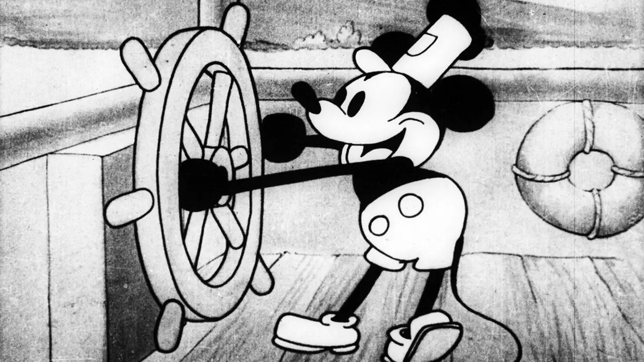 Peliukas Mikis 1928-ųjų metų filmuke „Garlaivis Vilis“
